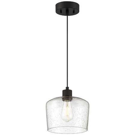 Access Lighting Port Nine Chardonnay, Chardonnay LED Pendant, Matte Black Finish, Seeded Glass 63141LEDDLP-MBL/SDG